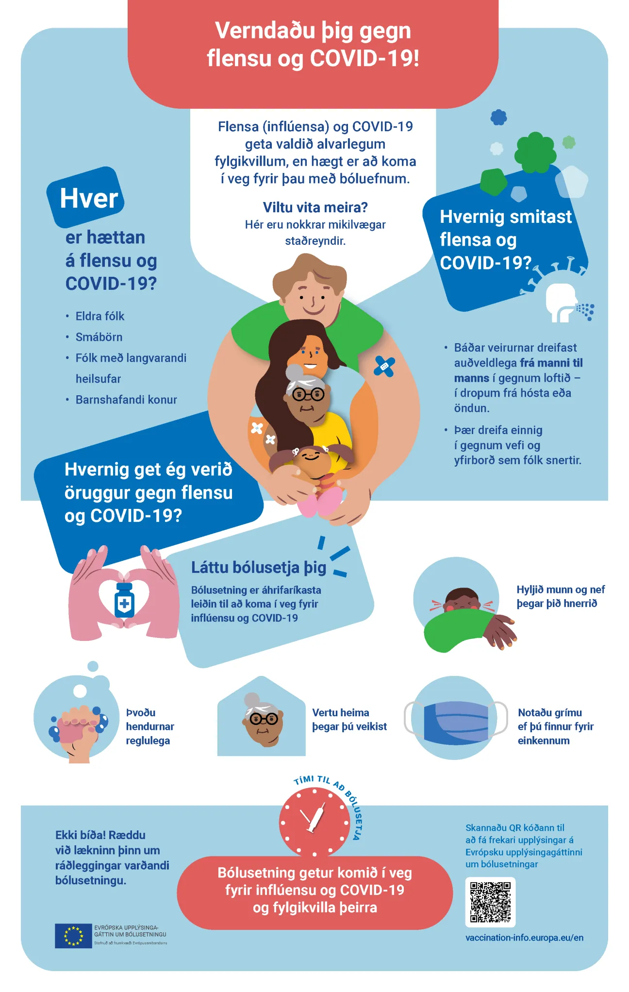 Verndaðu þig gegn flensu og COVID-19!