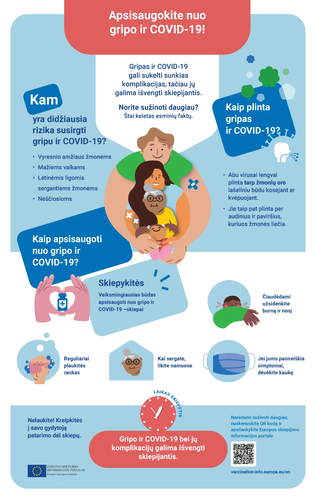 Apsisaugokite nuo gripo ir COVID-19!