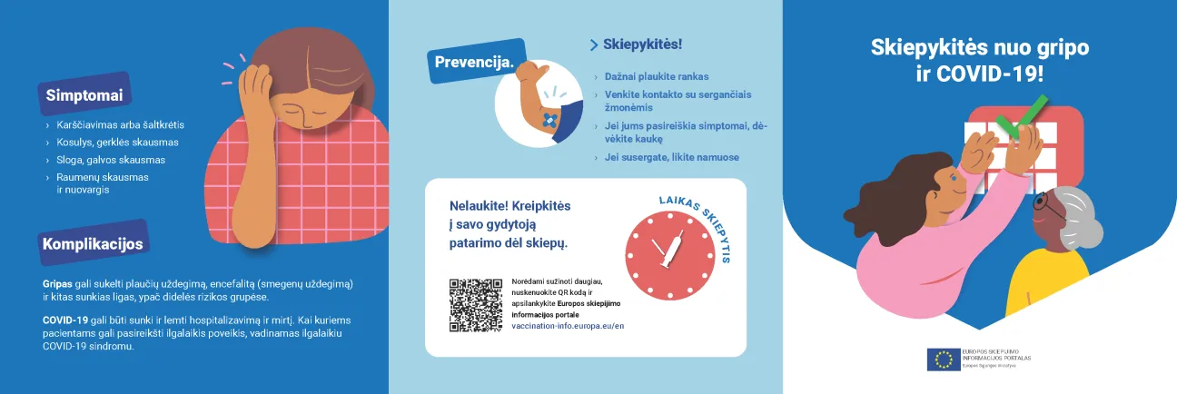 Skiepykitės nuo gripo ir COVID-19!