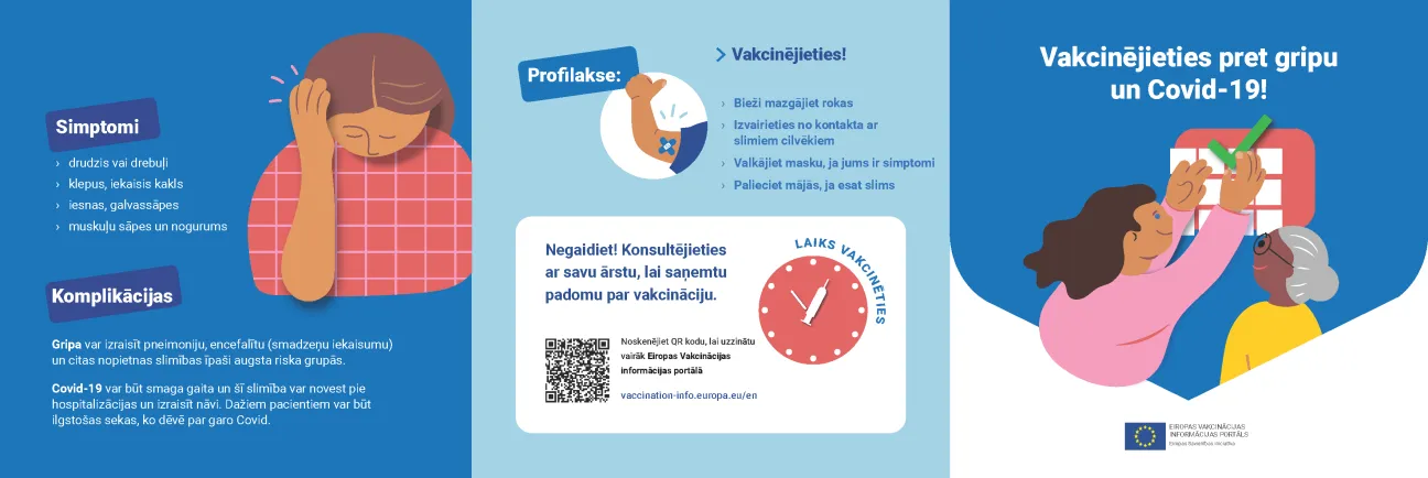 Vakcinējieties pret gripu un Covid-19!