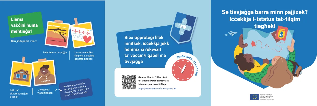 Se tivvjaġġa barra minn pajjiżek? Iċċekkja l-istatus tat-tilqim tiegħek!