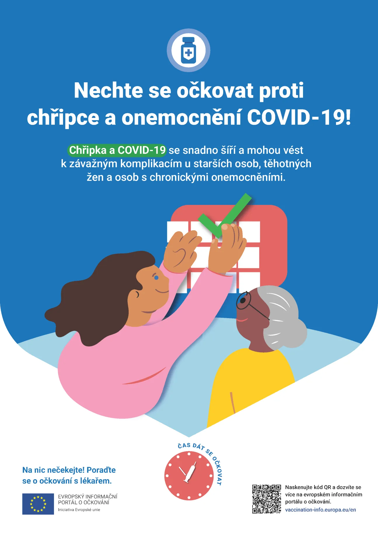 Nechte se očkovat proti chřipce a onemocnění COVID-19!