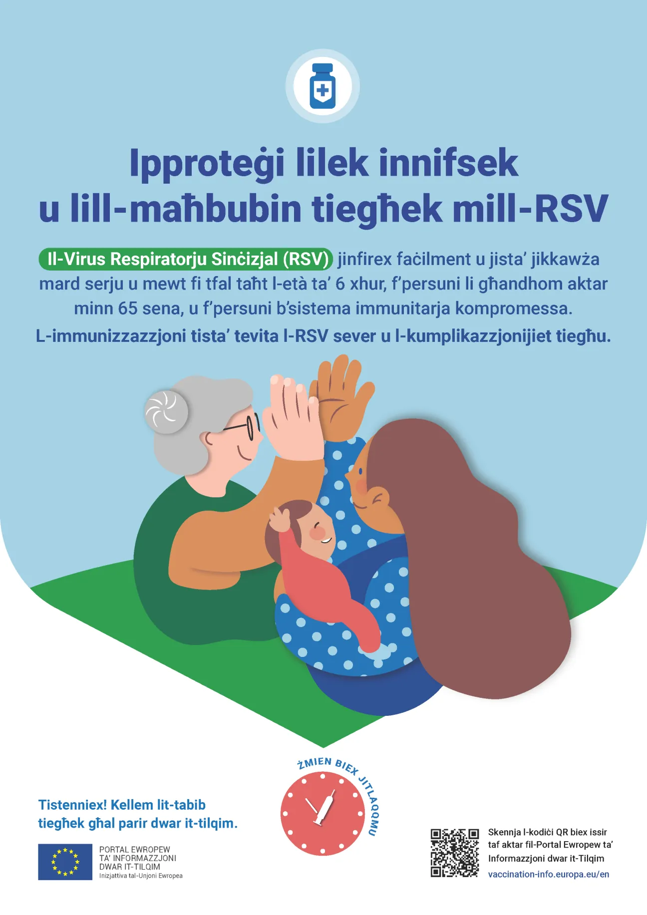 Ipproteġi lilek innifsek u lill‑maħbubin tiegħek mill-RSV