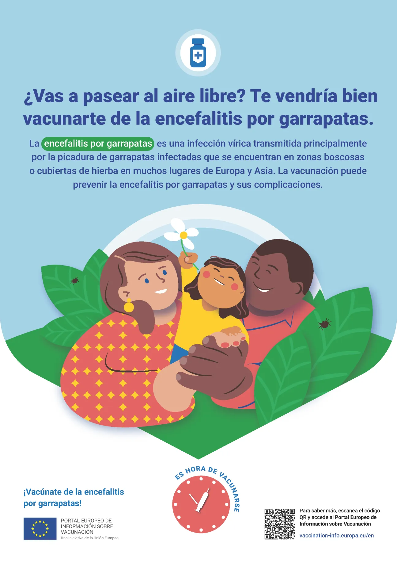 ¿Vas a pasear al aire libre? Te vendría bien vacunarte de la encefalitis por garrapatas