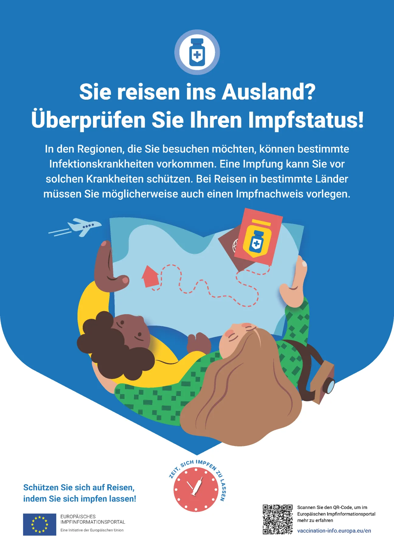 Sie reisen ins Ausland? Überprüfen Sie Ihren Impfstatus!