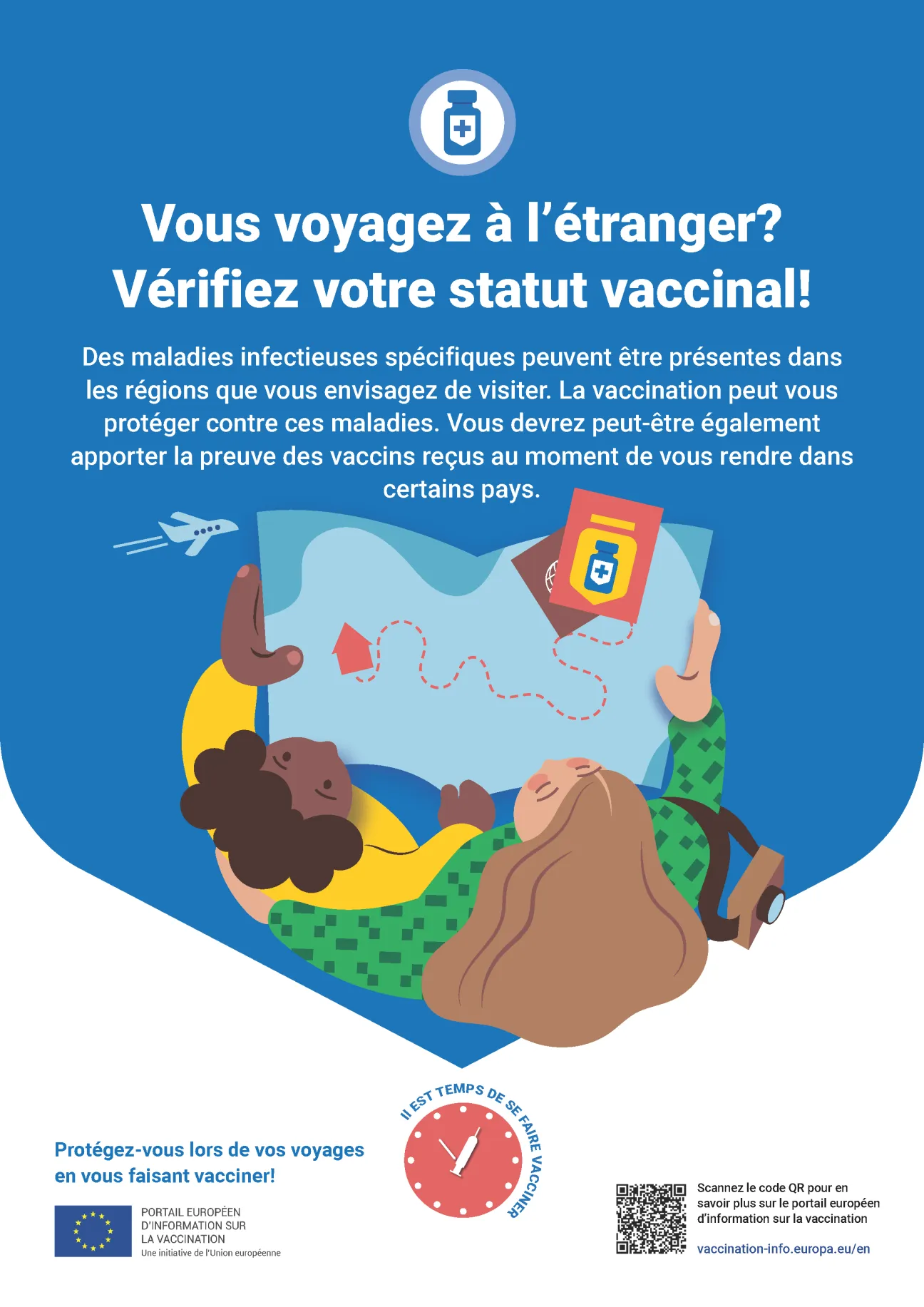 Vous voyagez à l’étranger? Vérifiez votre statut vaccinal!