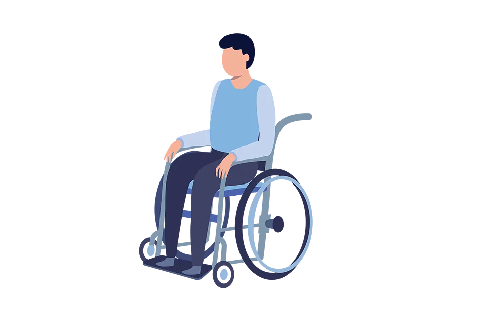 Image of man in wheelchair