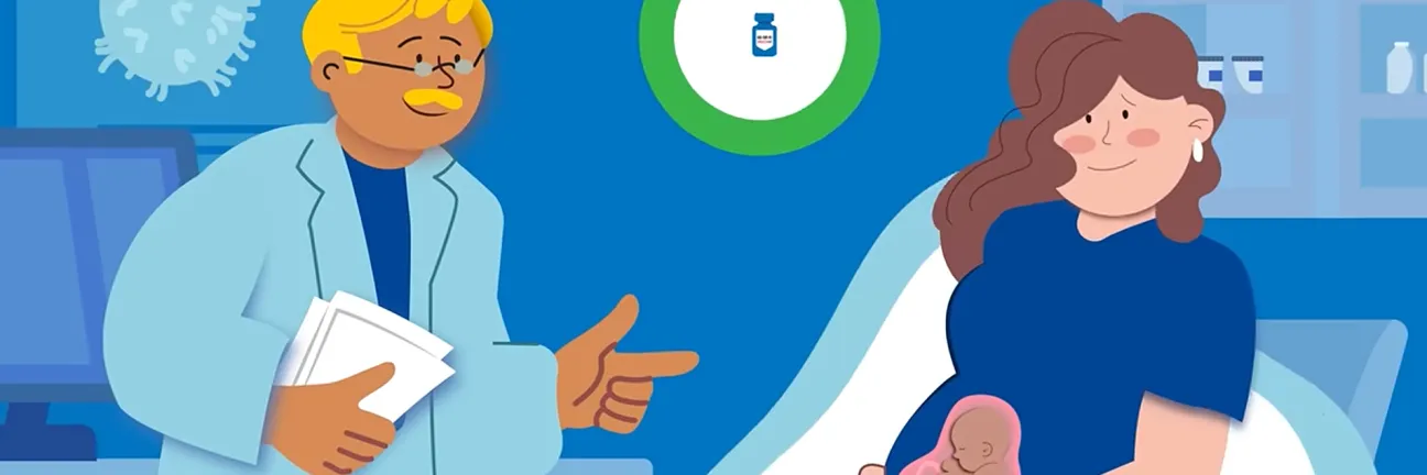 Image from video on vaccination