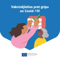 Vakcinējieties pret gripu un Covid-19!