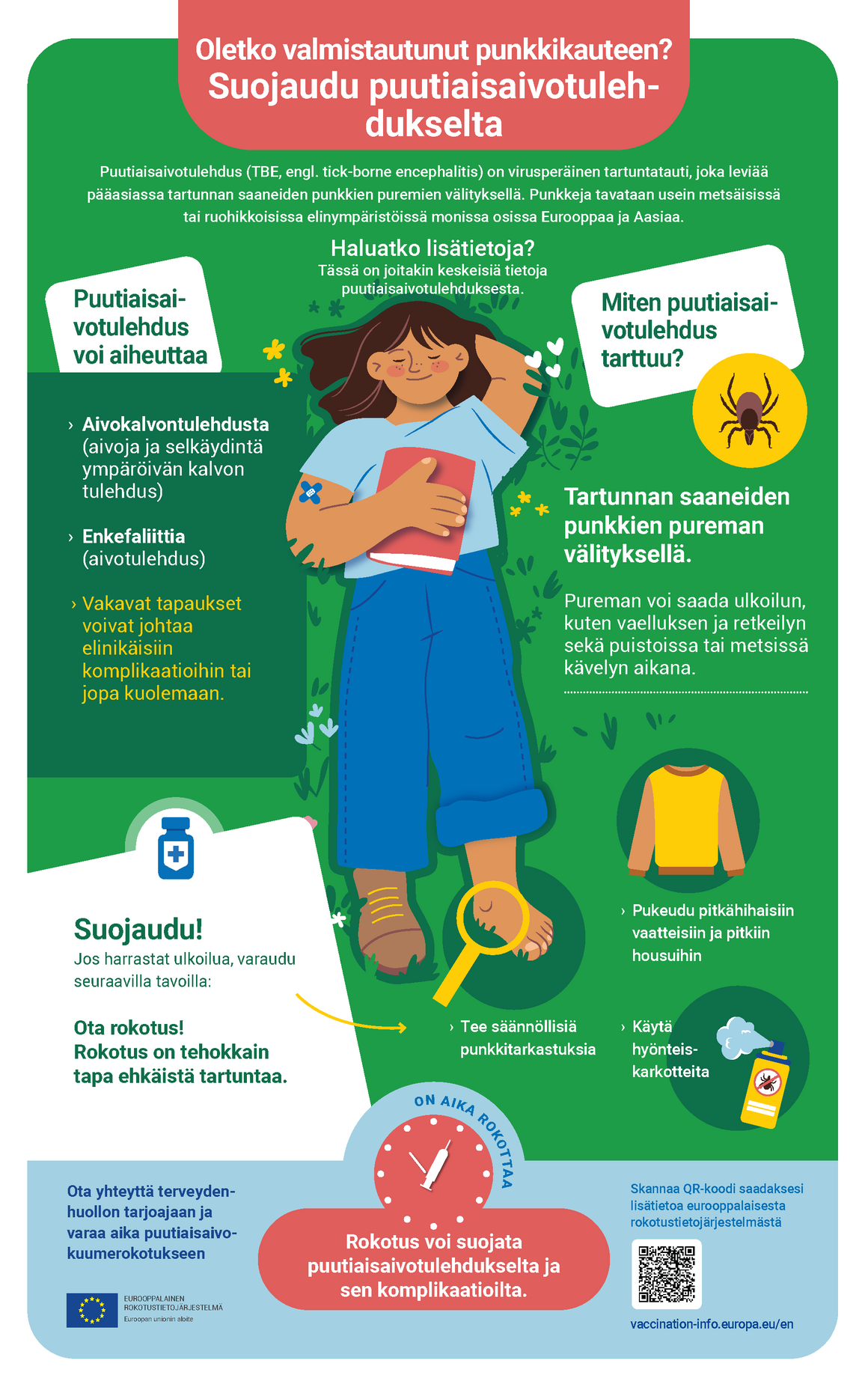 Oletko valmistautunut punkkikauteen? Suojaudu puutiaisaivotulehdukselta