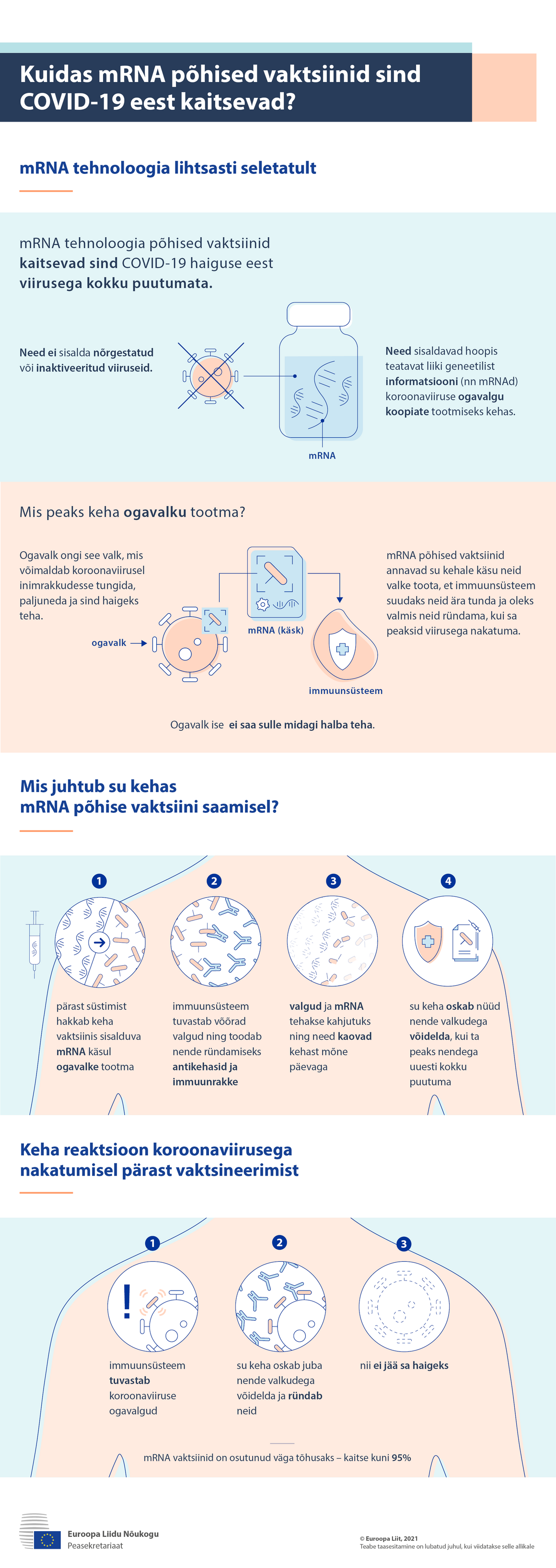 Infograafik: kuidas mRNA vaktsiinid sind COVID-19 eest kaitsevad