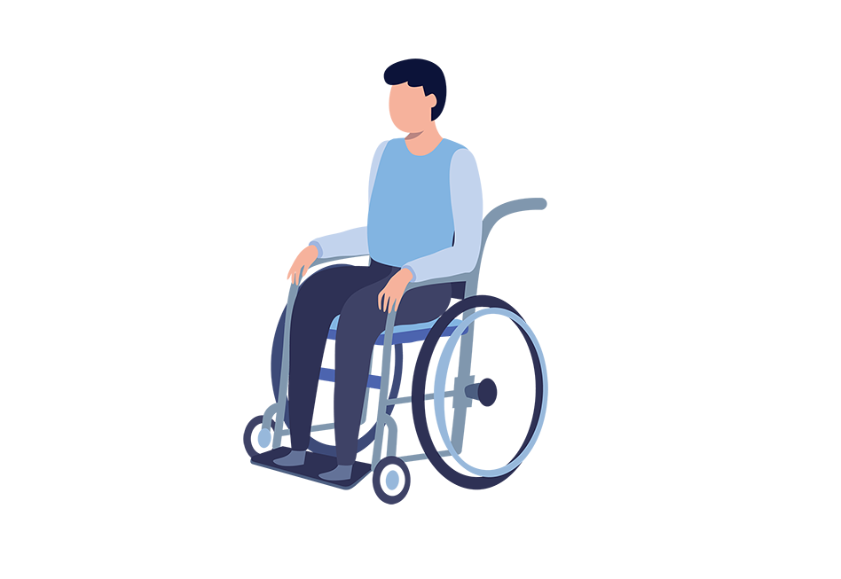 Image of man in wheelchair