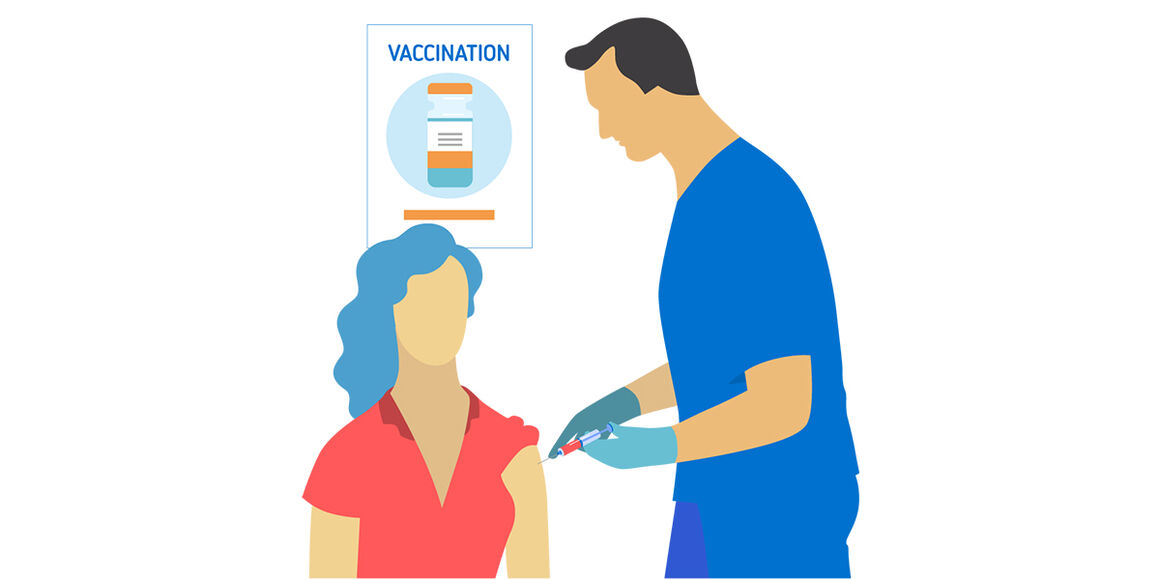 process of vaccination illustration